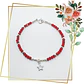 Pulsera Roja de Proteccion Cristal facetado 3mm y colgante de estrella y cierres de plata 925 - Miniatura 1