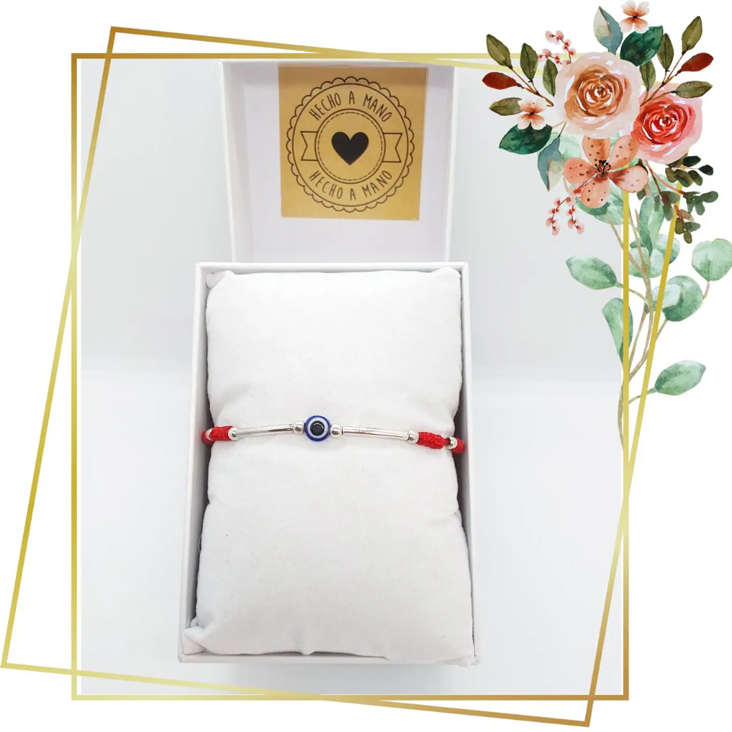 Pulsera Roja de Protección Plata 925 Ojo turco  2