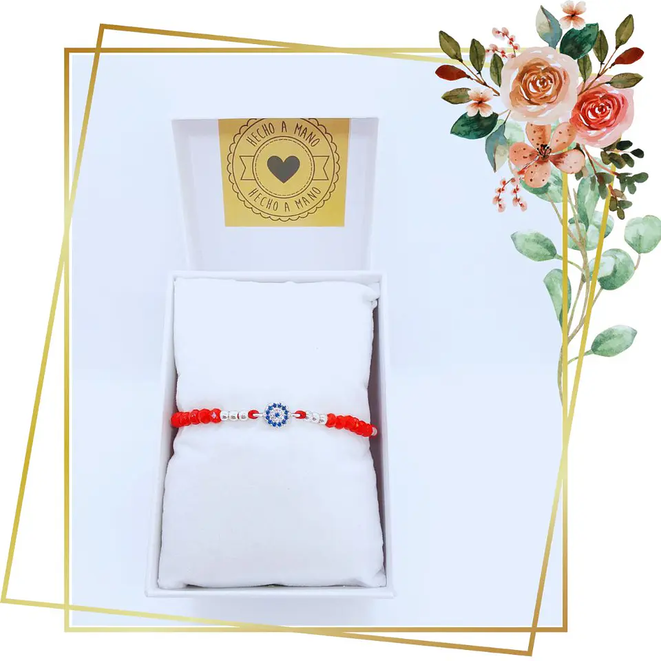 Pulsera Roja de Protección Ojo Turco y Plata 925 2