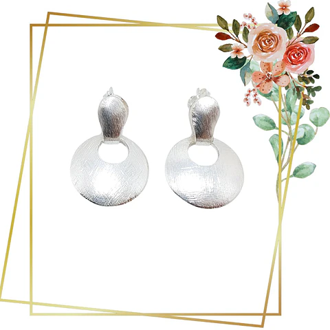 Aros de Plata 925 Esfera - Gota