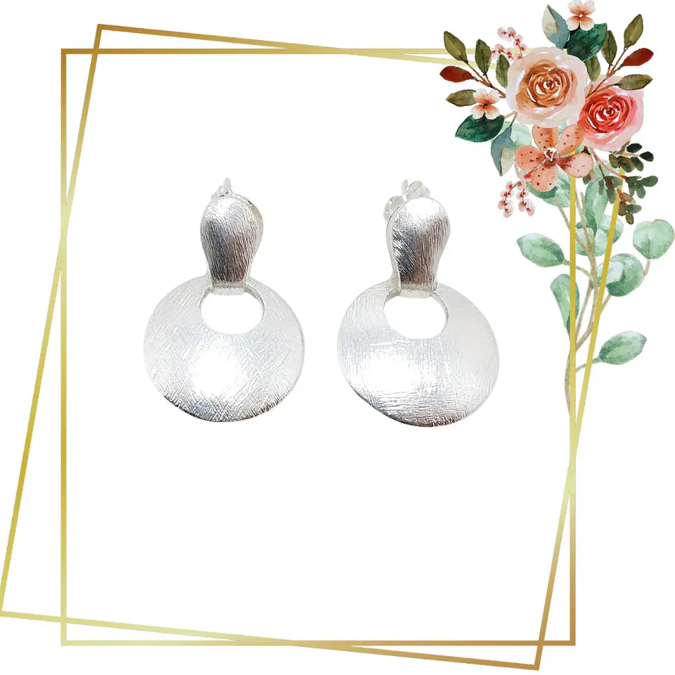 Aros de Plata 925 Esfera - Gota 1