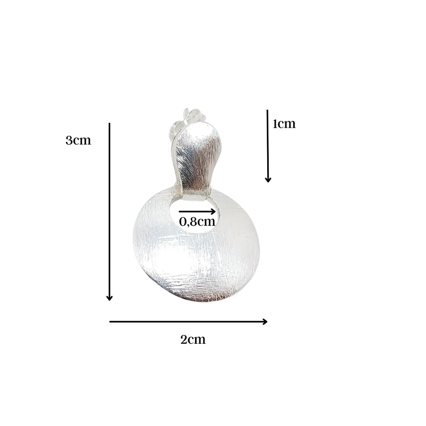 Aros de Plata 925 Esfera - Gota 2