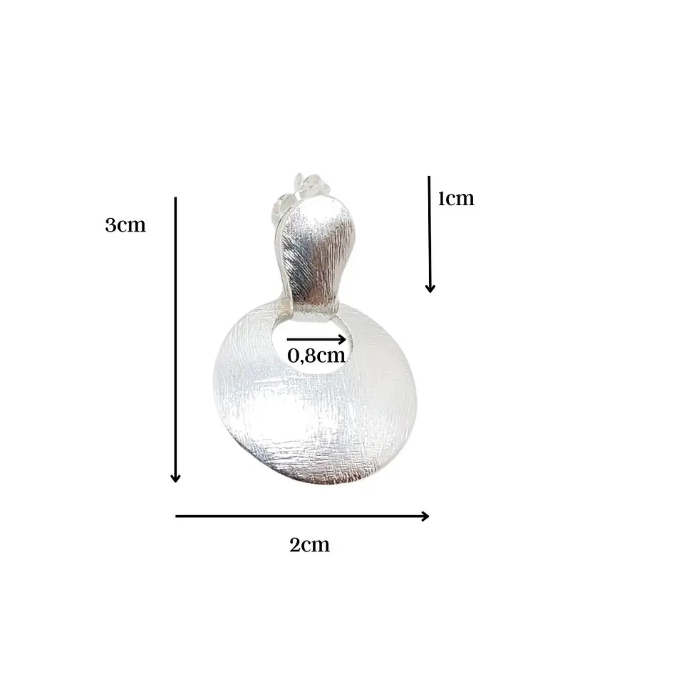 Aros de Plata 925 Esfera - Gota 2