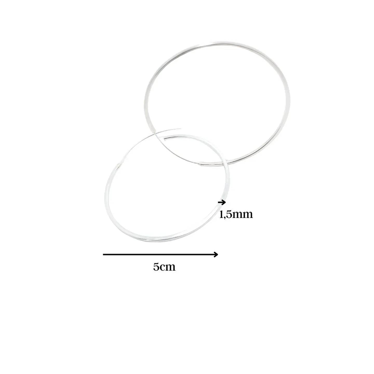 Aros de Plata 925 Argollas Cuadradas 2