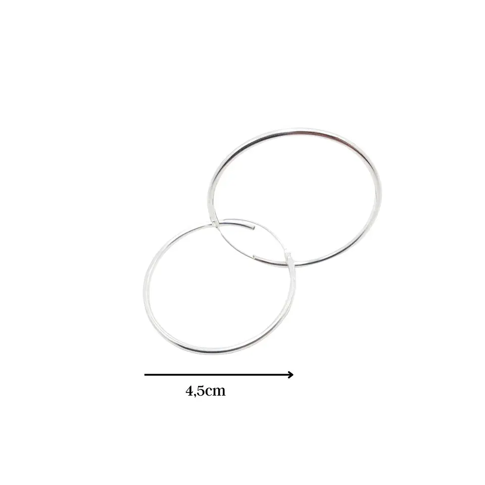 Aros de Plata 925 Argolla Tubulares 2