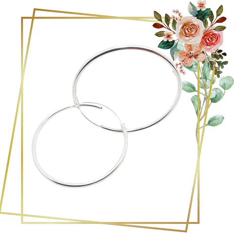 Aros de Plata 925 Argolla Tubulares