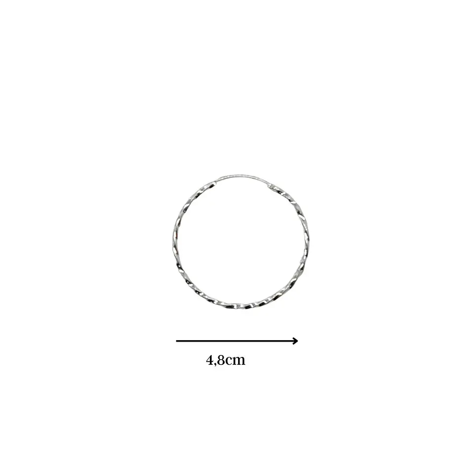 Aros de Plata 925 Argollas Trenzadas 2