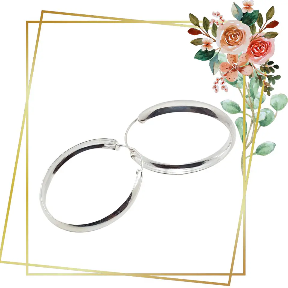 Aros Aplanados de Plata 925 1