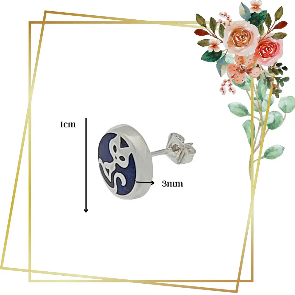 Aros de Plata 925 Tipo Botón de Gatito 2