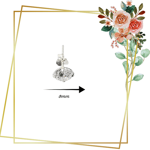 Aros de Plata 925 con circones transparentes