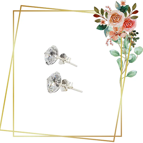 Aros de Plata 925 con circones transparentes