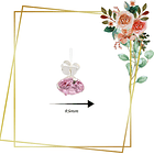 Aros de Plata 925 con circones rosados 2