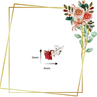 Aros Estilo Masculino de Plata 925 con circones rojos 2