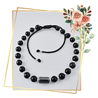 Pulsera de Turmalina Negra, Hematita y Plata 925 1