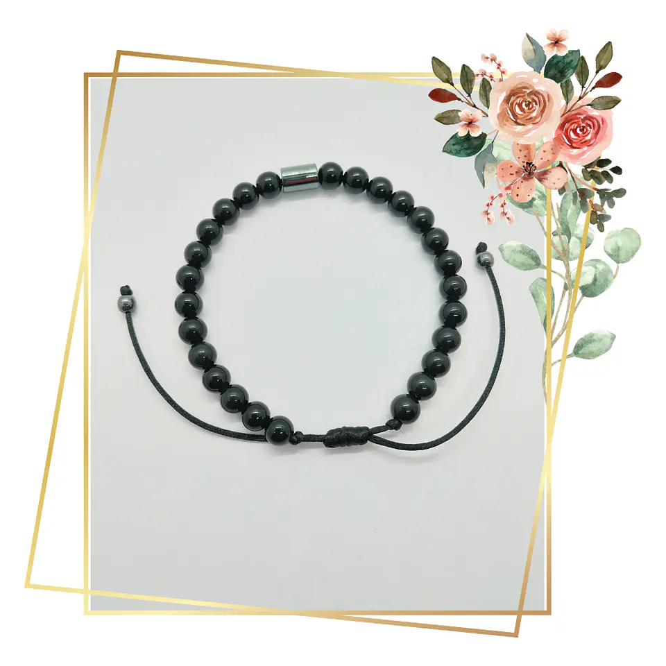Pulsera de Obsidiana y Hematita 1
