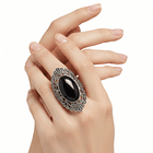 Anillo de Plata 925 envejecida Modelo Sello Circones Entramados 3