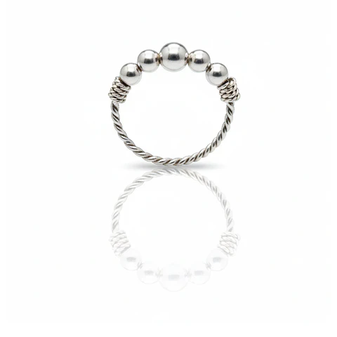 Anillo de Plata 925 Estilo Griego Trenzado 