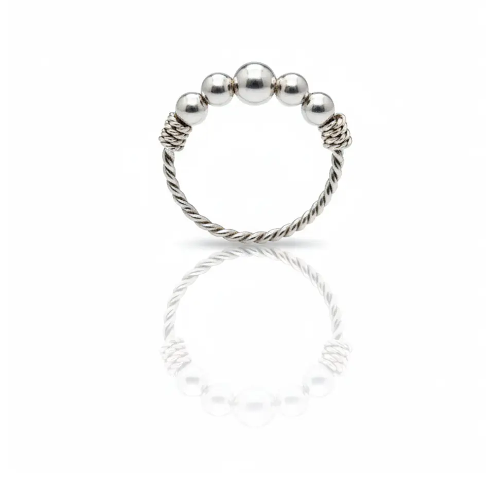 Anillo de Plata 925 Estilo Griego Trenzado  1