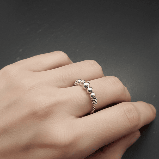 Anillo de Plata 925 Estilo Griego Trenzado 