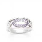 Anillo de Plata 925 con Circonia Violeta 1