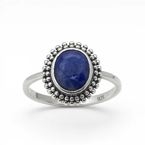 Anillo de Plata 925 con Piedra Amatista