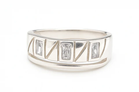 Anillo de Plata 925 con Tres Circones Principales