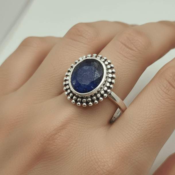 Anillo de Plata 925 con Piedra Amatista