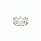 Anillo de Plata 925 con Tres Óvalos de Circonia Transparente 2