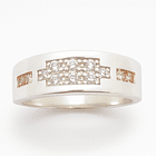 Anillo de Plata 925 Estilo Sello con Rectángulos de Circones Transparentes 1