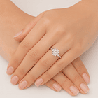 Anillo de Plata 925 Solitario con Circonia Transparente 2