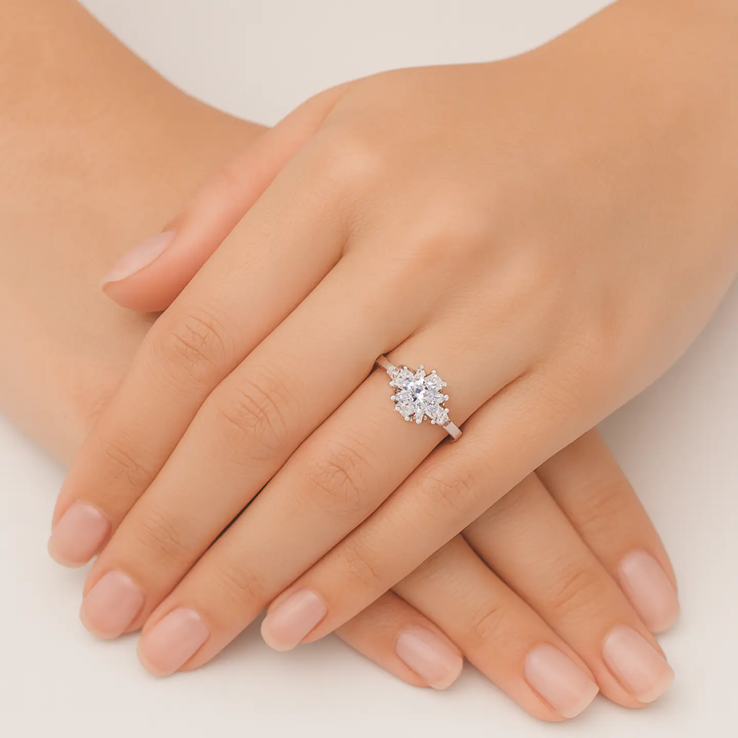 Anillo de Plata 925 Solitario con Circonia Transparente 2