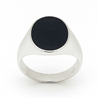 Anillo de Plata 925 con Piedra Negra 1