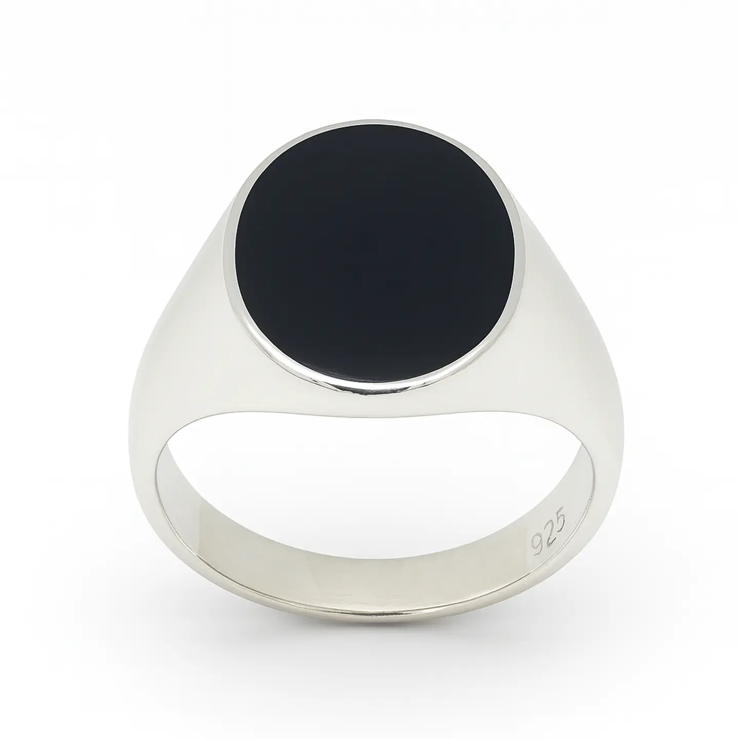 Anillo de Plata 925 con Piedra Negra 1