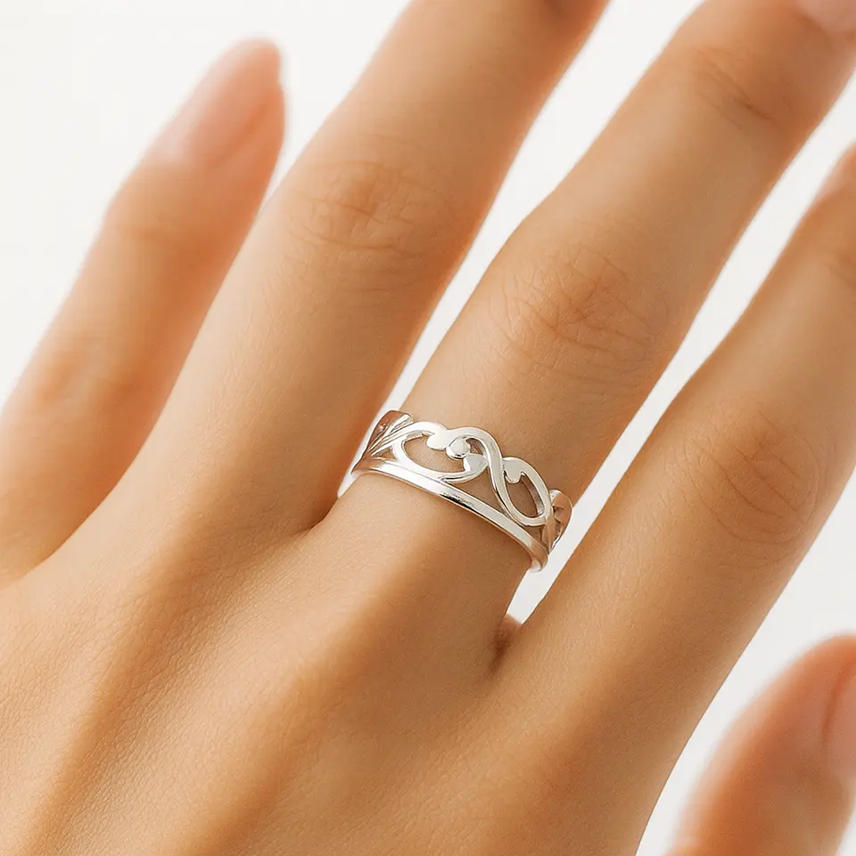 Anillo Diseño Trenzado en Plata 925 2