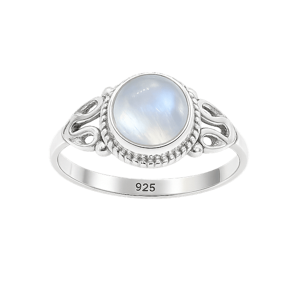 Anillo de Plata 925 con Piedra Luna Oval