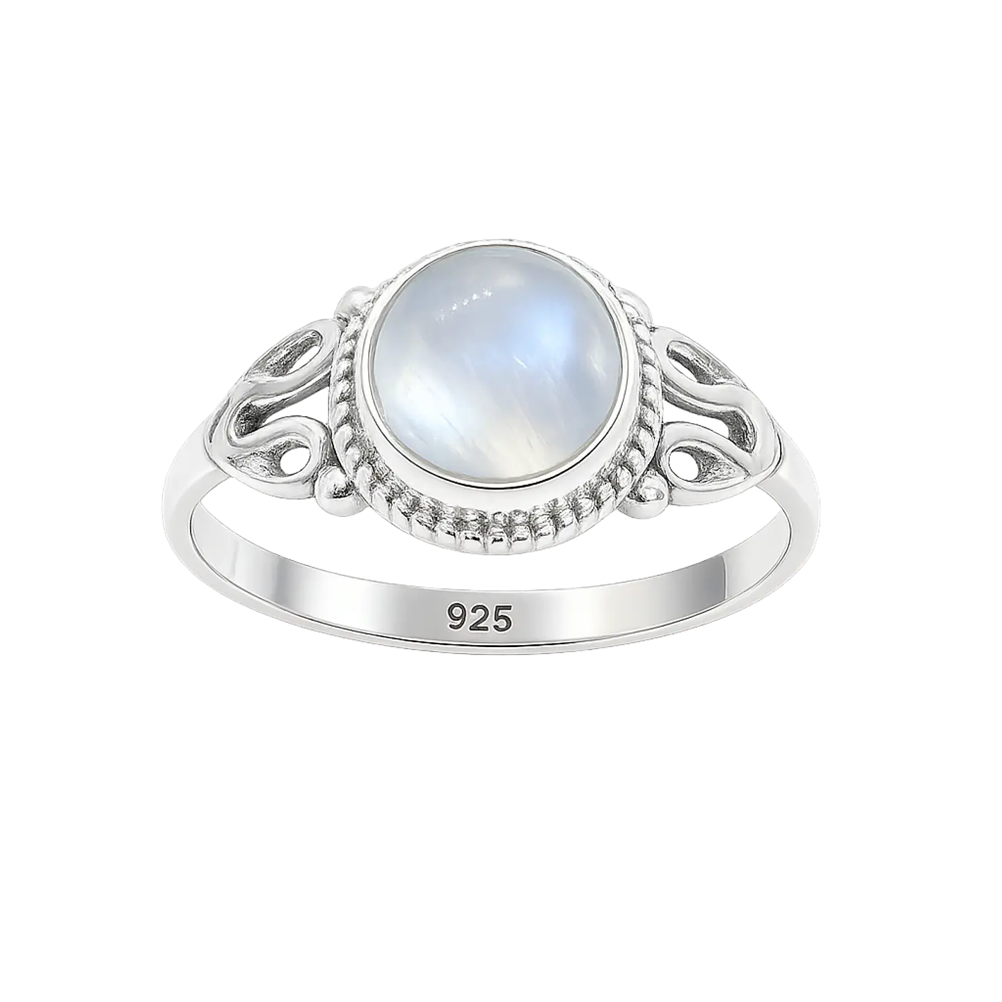 Anillo de Plata 925 con Piedra Luna Oval 1