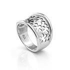 Anillo sello de plata 925 estilo flores  1