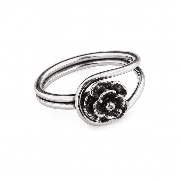 Anillo de Plata con forma de flor