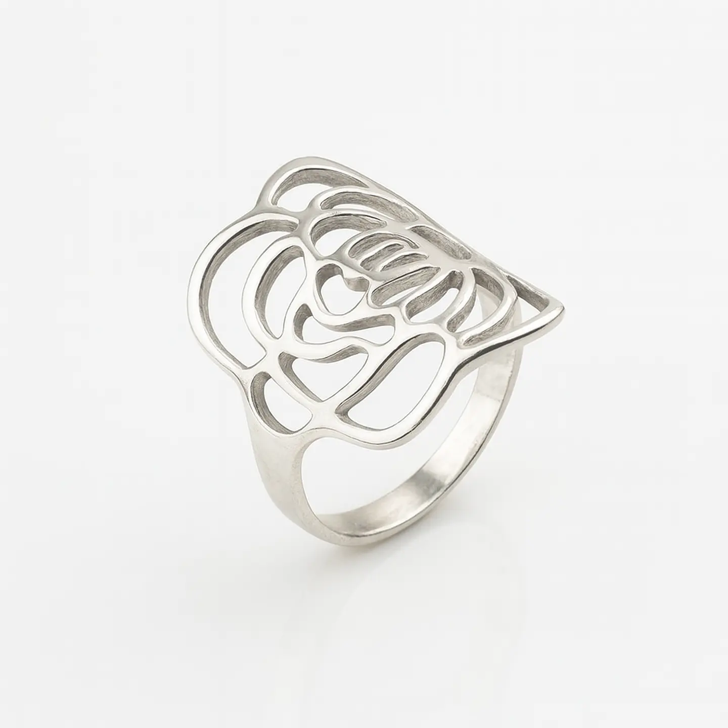 Anillo de Plata con forma de Rosa 1