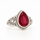 Anillo de Plata 925 con Piedra Raiz de Rubi 1