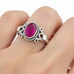 Anillo de Plata 925 con Piedra Raiz de Rubí Oval - Miniatura 2
