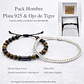 Pack Hombre – Pulseras Plata 925 & Piedra Natural Ojo de Tigre 6mm - Miniatura 2