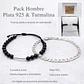 Pack Hombre – Pulseras Plata 925 & Piedra Natural Turmalina - Miniatura 2