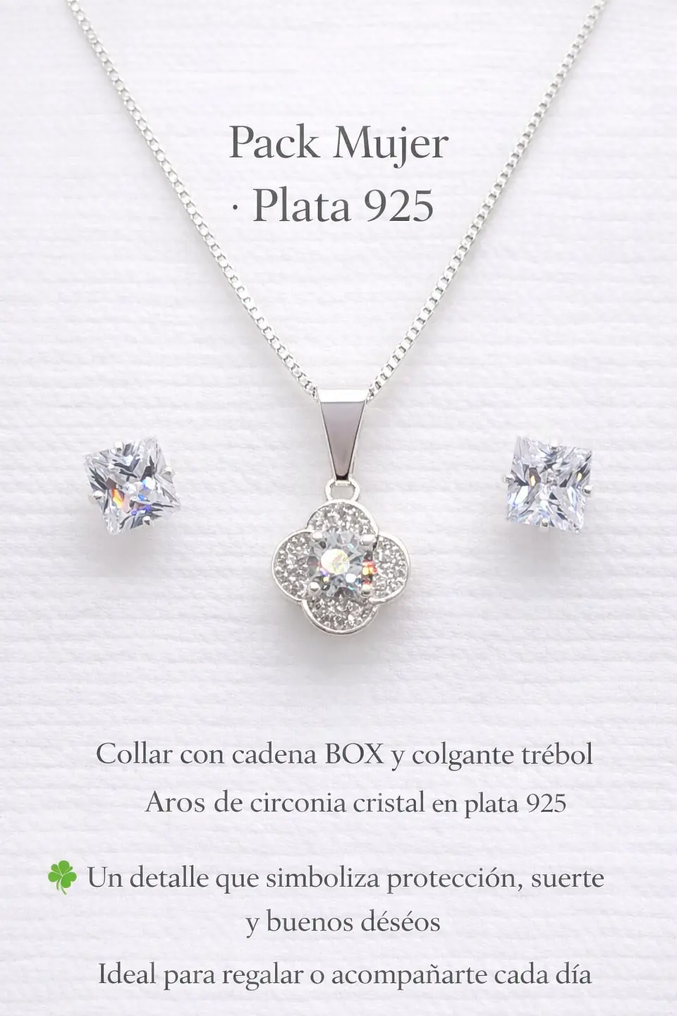 PACK MUJER  – COLLAR Y AROS BRILLO ETERNO 2