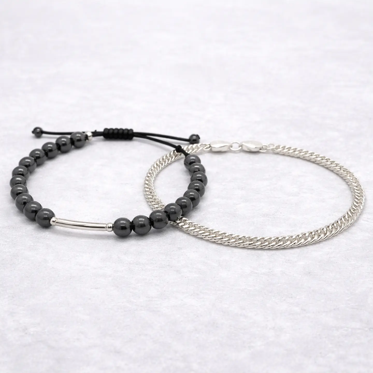 Pack Hombre – Pulseras Plata 925 & Hematita 6mm. 1