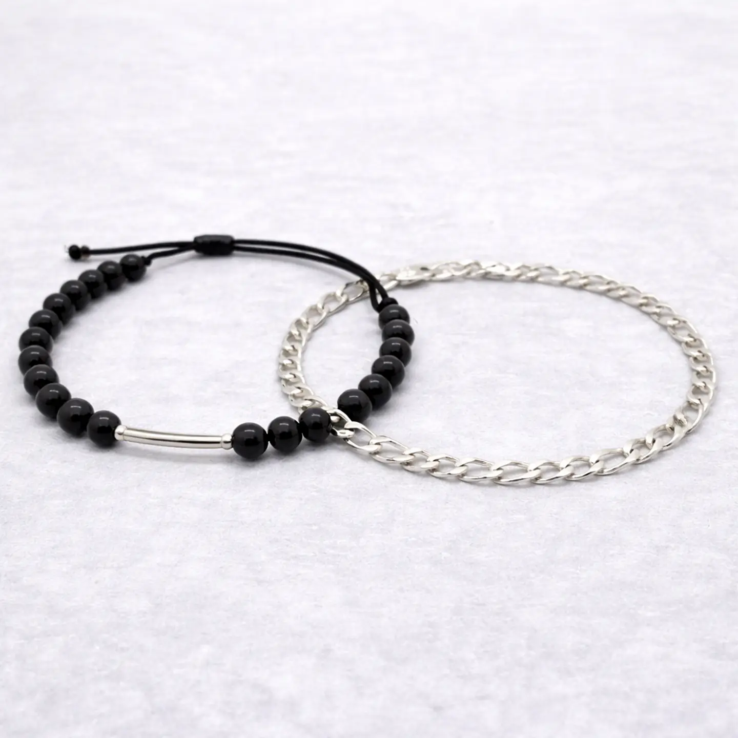 Pack Hombre – Pulseras Plata 925 & Piedra Natural Turmalina 1