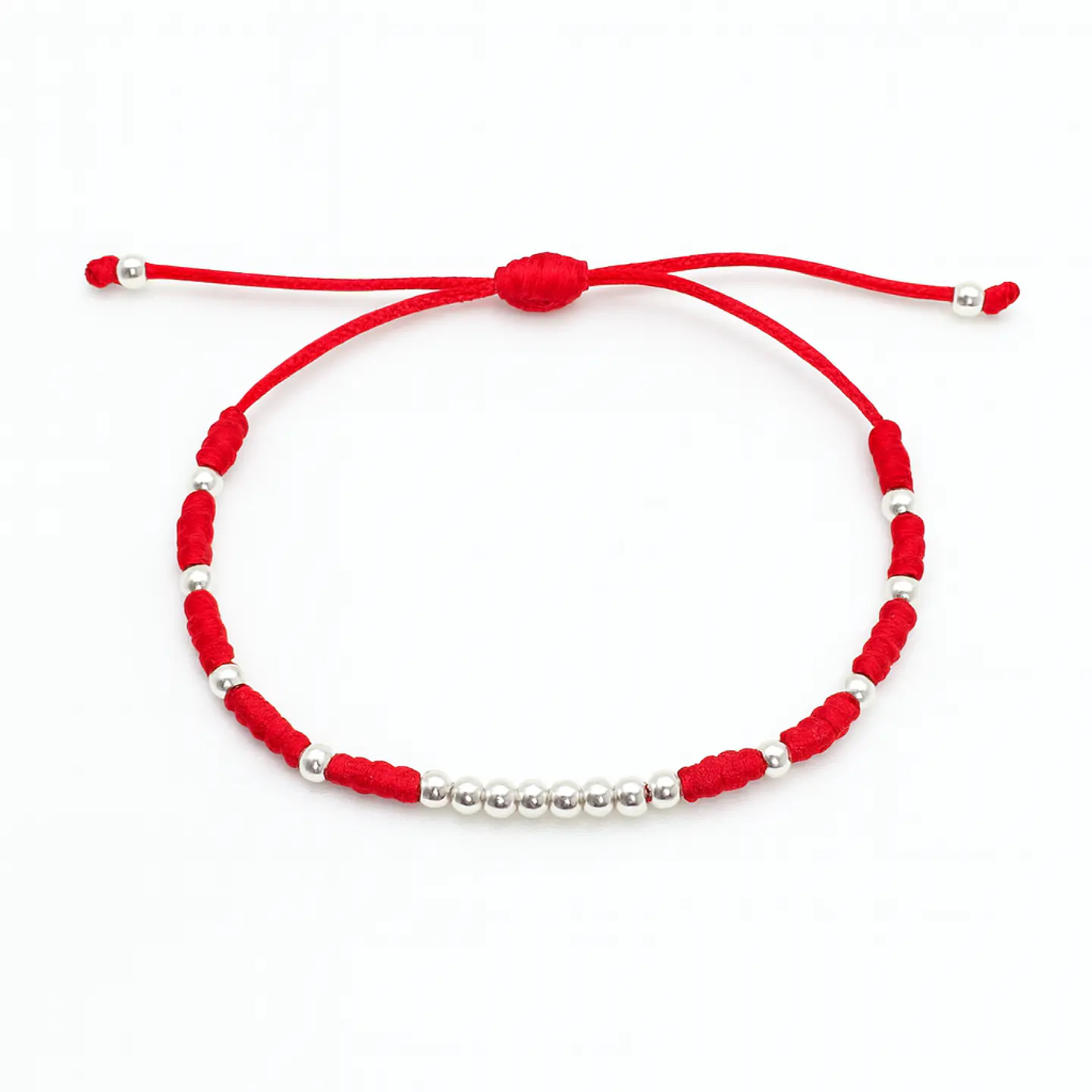 Pulsera Roja de Proteccion Plata 925 ajustable 1