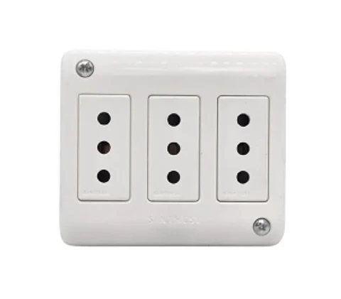 CASQUETE ENCHUFE TRIPLE 10A SINTHESI S17 BLANCO