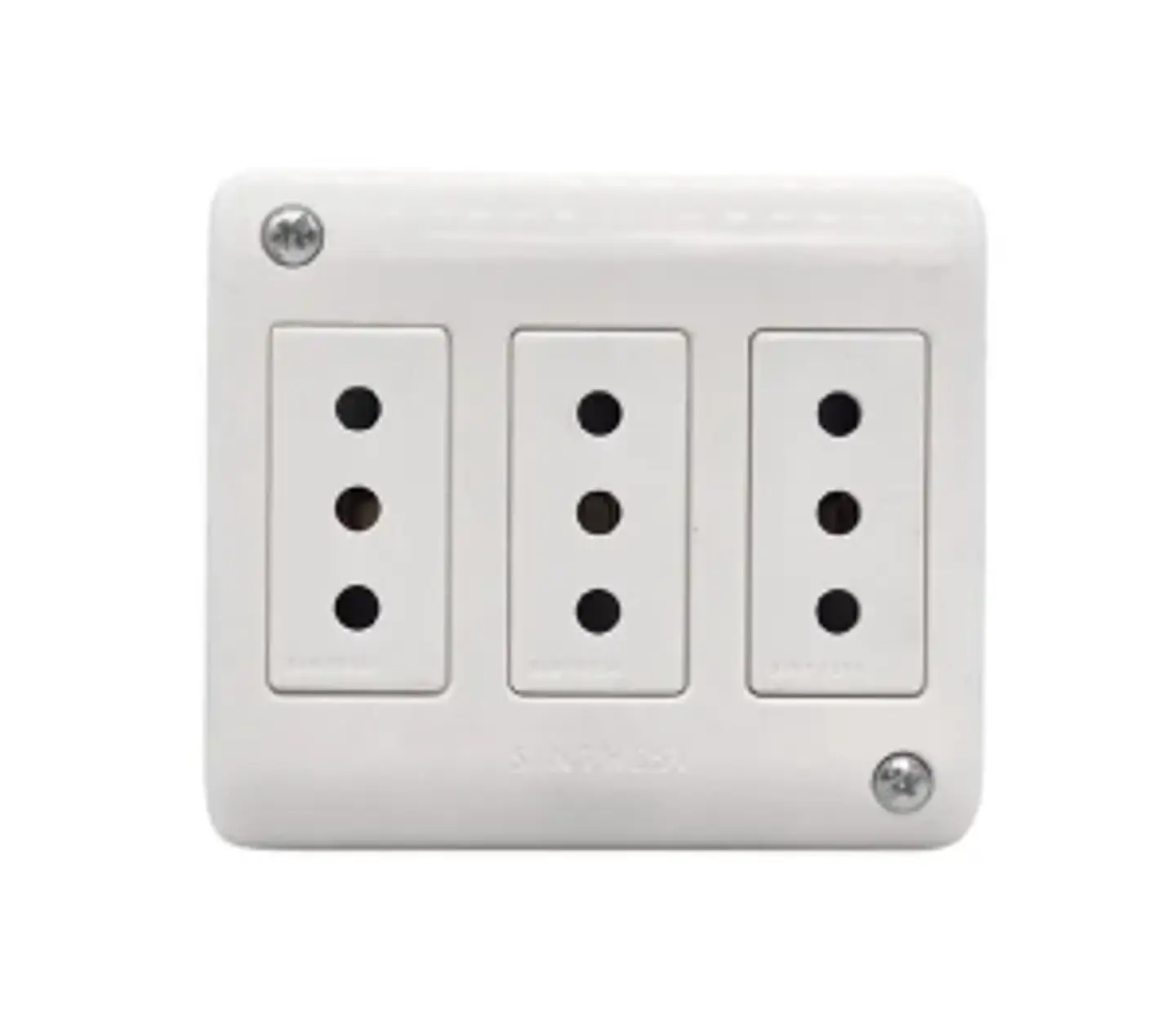 CASQUETE ENCHUFE TRIPLE 10A SINTHESI S17 BLANCO 1