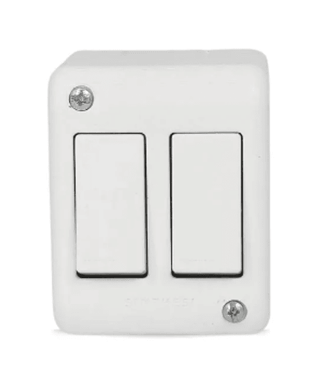 CASQUETE INTERRUPTOR DOBLE 9/15 SINTHESI S17 BLANCO